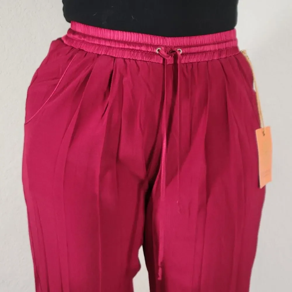 Ramy Brook Crop Jogger Pants Women's Chili XS Drawstring New